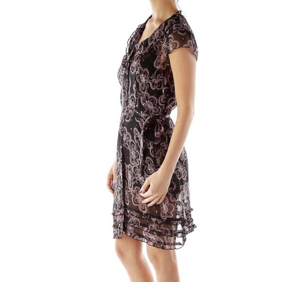 Johnny Martin Black Sheer Dress with Sparkles - Picture 2 of 3